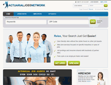Tablet Screenshot of actuarialjobsnetwork.com